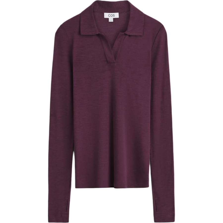 COS Polo Shirts Women's Burgundy Moderate
