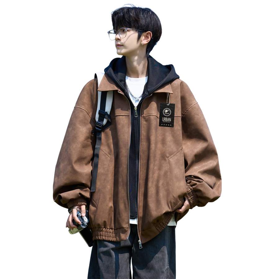 URBAN AUTHENTIC Jackets Unisex Hooded Non Detachable Thickened