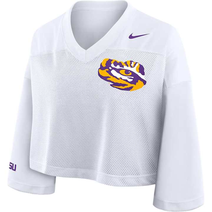 Nike Nike Lsu Jersey Women's Nike Dri-FIT College Cropped Top