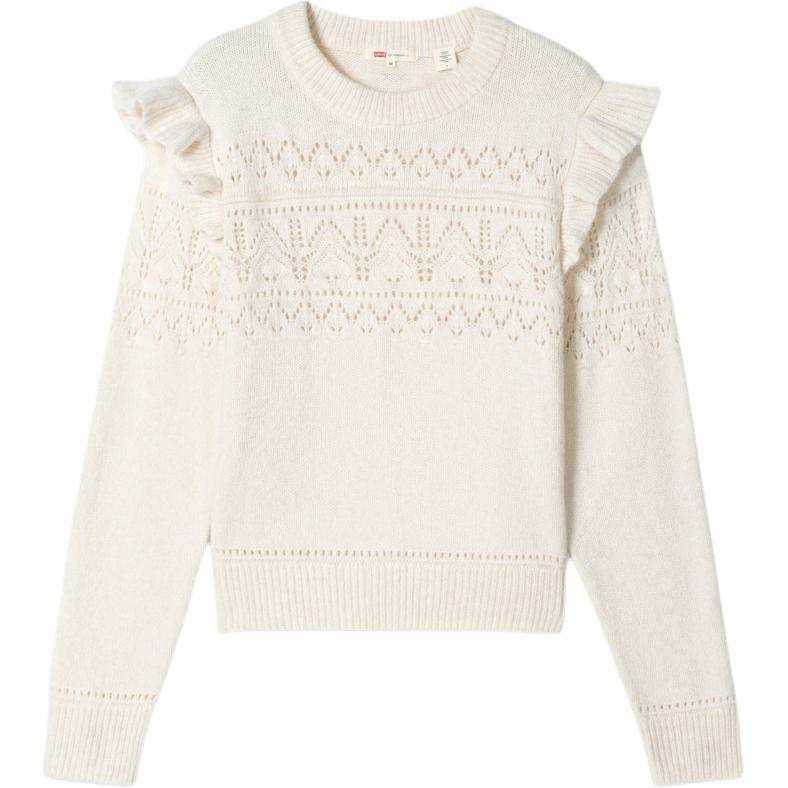 Levis Levis Sweaters Women's White Crew Neck Moderate Other