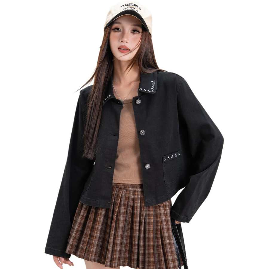 BALENO BALENO Denim Jackets Women's Black Moderate