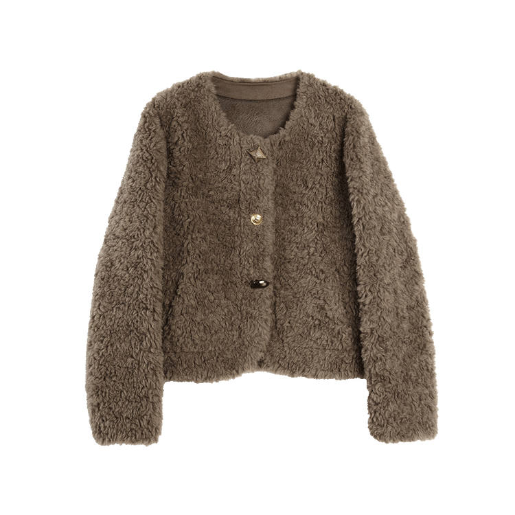 ELLE Velvet feel Coat Women's New Year Battle Gear