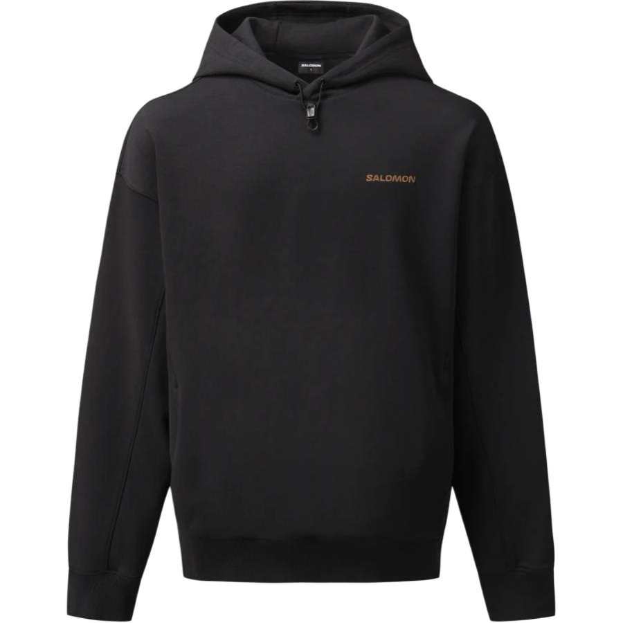SALOMON UNI Sweatshirts Unisex Black Hooded Non Detachable Moderate