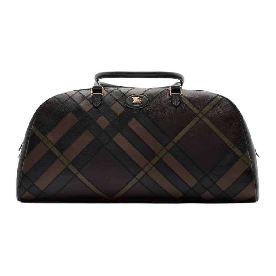 Burberry Highlands Buffalo Leather Shoulder Bag Extra Large Men's Peat Brown