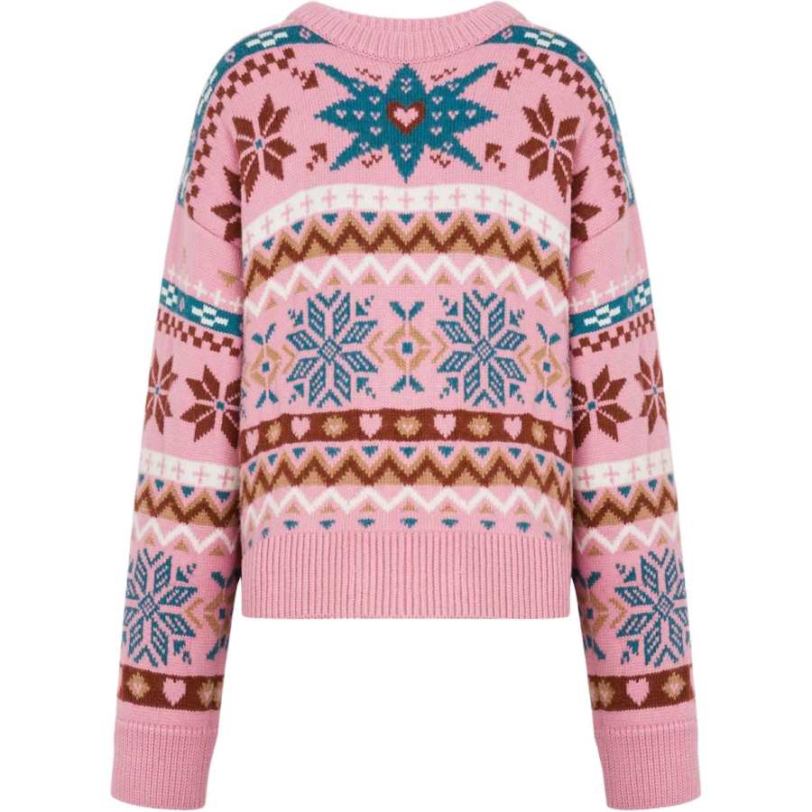 MOSCHINO Snowflake Fairisle Crewneck Jumper