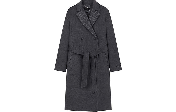 Teenie Weenie Coats Women's Coal Gray Suit Collar Moderate