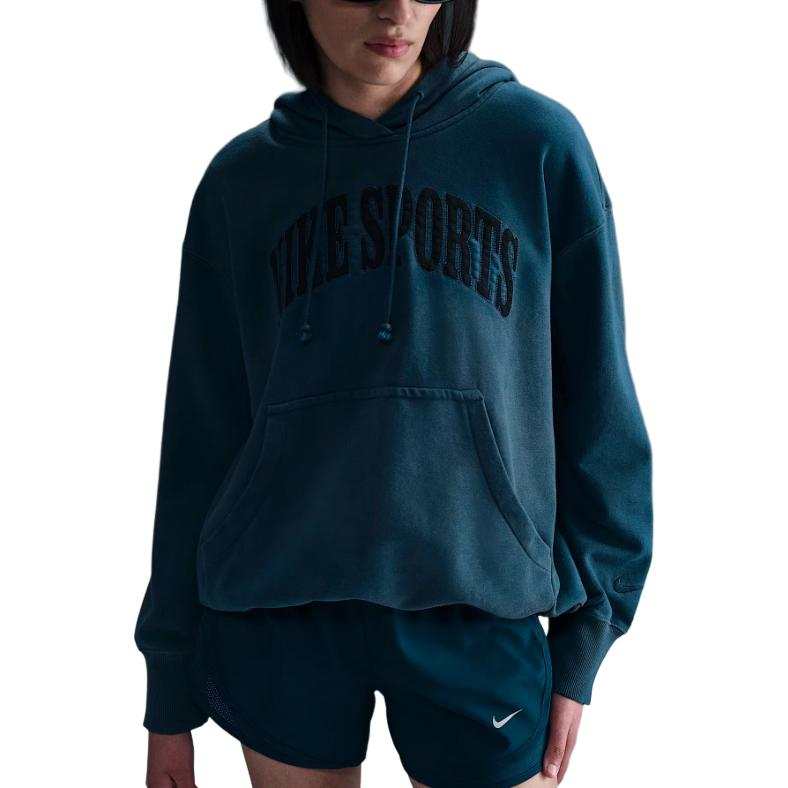 Nike Nike Clothing Sweatshirts Women's Dark Marine Blue Hooded Non Detachable Moderate Straight Fit