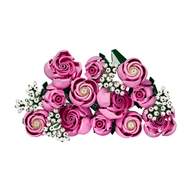 LEGO Flowers & Plants A Bouquet Of Pink Rose Plastic Building Blocks 789pcs 10374
