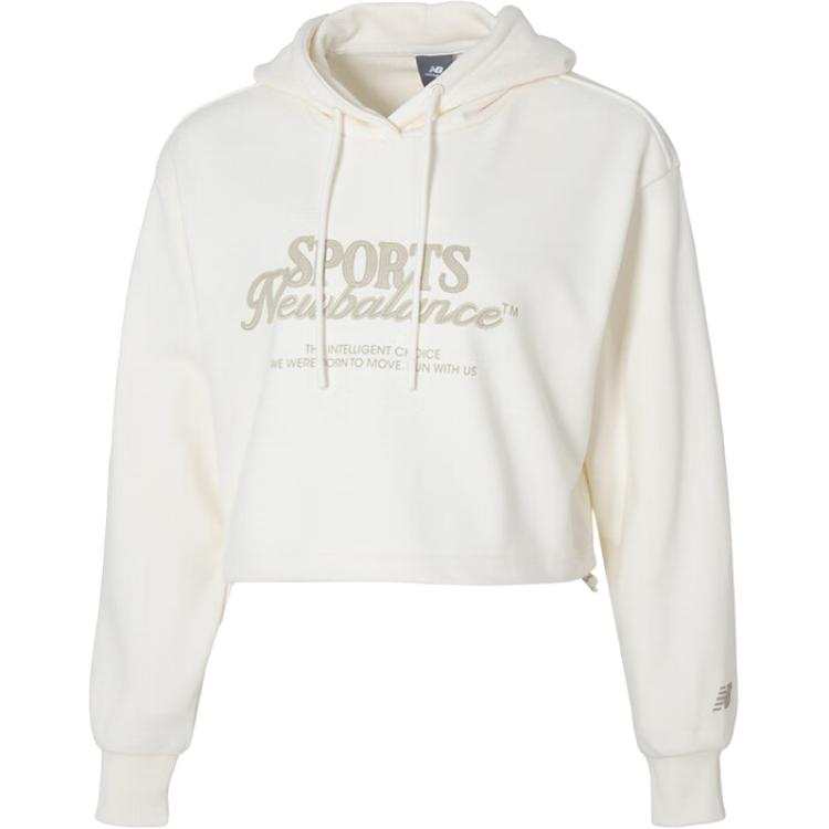 New Balance New Balance Sweatshirts Women's White Hooded Moderate