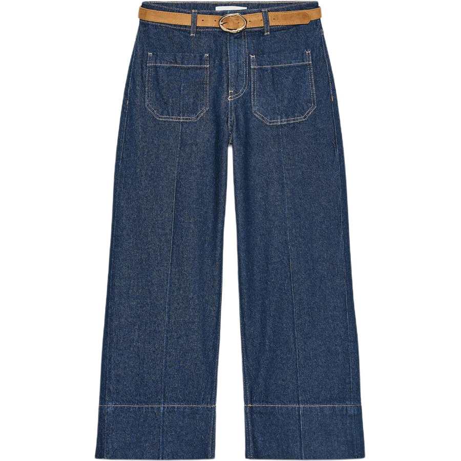ZARA Jeans Women's Blue Moderate Wide Leg Pants