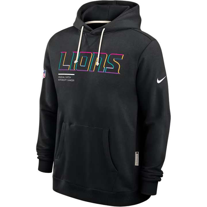 Nike Nike Detroit Lions Crucial Catch Sideline Men's Nike Dri FIT Nfl Pullover Hoodie