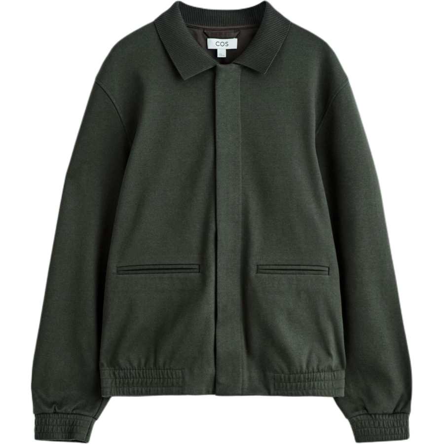 COS COS Jackets Men's Dark Green Lapel Moderate Other