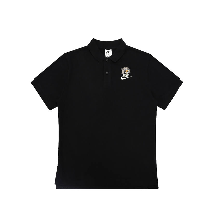 Nike Nike Polo Shirts Unisex Black Polo Collar Moderate Straight Fit