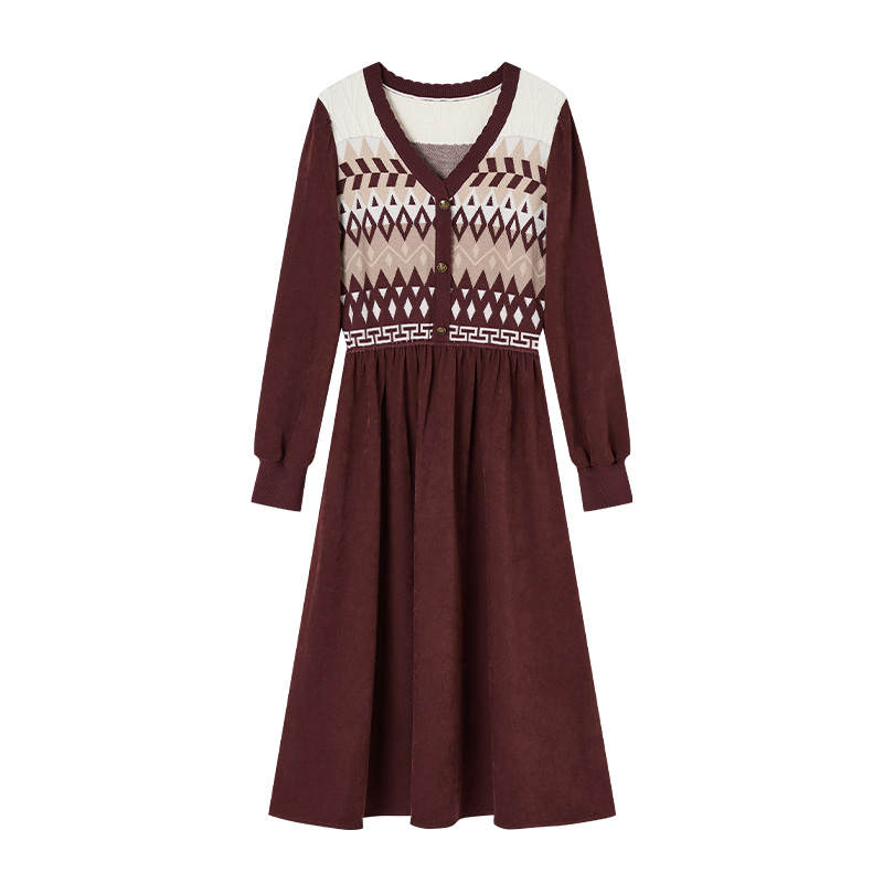 XIANGYING Long Sleeved Dress Women's