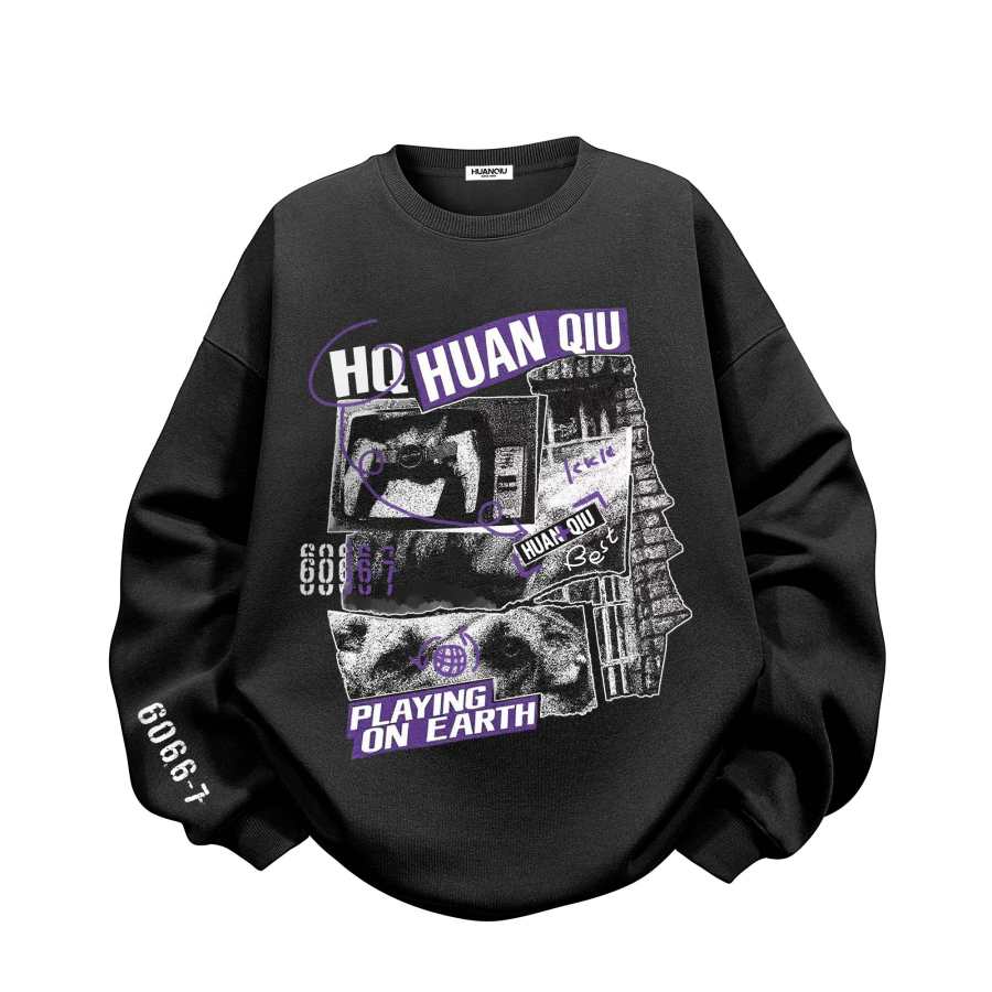 HUANQIU Sweatshirts Unisex Crew Neck Moderate Other