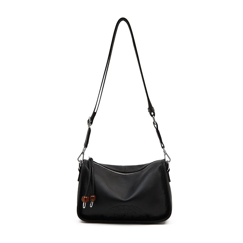LAORENTOU Cow Leather Shoulder Bag Regular Women's Black
