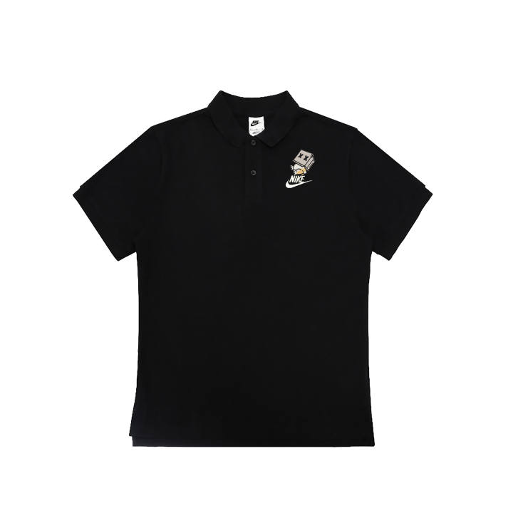 Nike Nike Polo Shirts Unisex Black Polo Collar Moderate Straight Fit