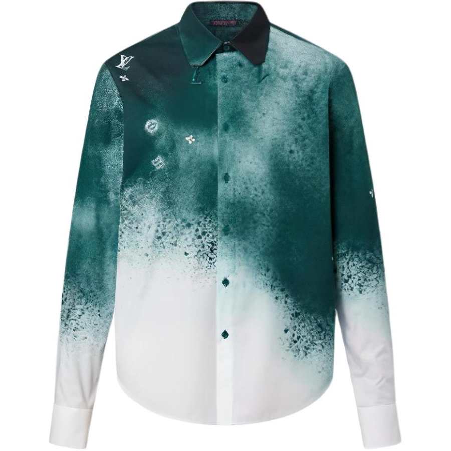LOUIS VUITTON Louis Vuitton monogram print long-sleeve shirt