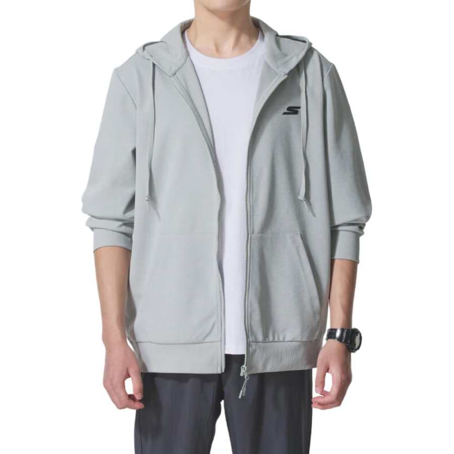 Skechers Jackets Unisex Gray 02VP Hooded Moderate Other