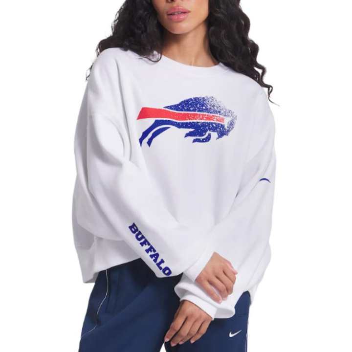Nike Nike Buffalo Bills Rivalries Collection Oversized Women's Nike Nfl Pullover Crew