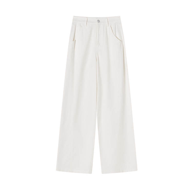 XIANGYING Suit Pants Women's Ecru Moderate Suit Pants