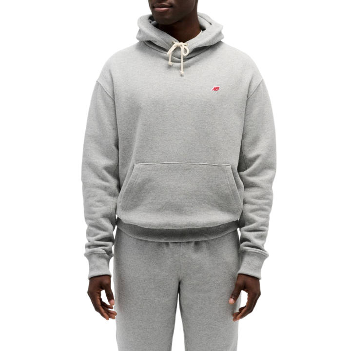 New Balance New Balance Sweatshirts Men's Light Gray Hooded Moderate Regular