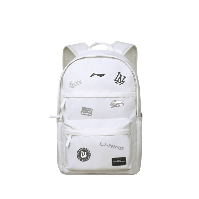 Li-Ning Li Ning Polyester Backpack Unisex White/Black