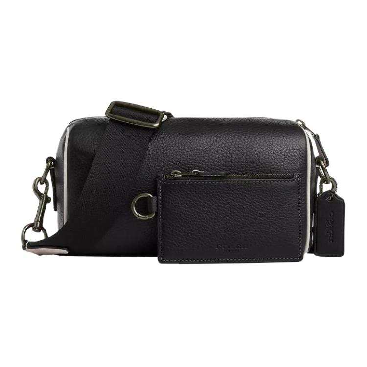 COACH Pebble Leather Combo Bag, Shoulder Bag, Crossbody Bag Small Women's Black