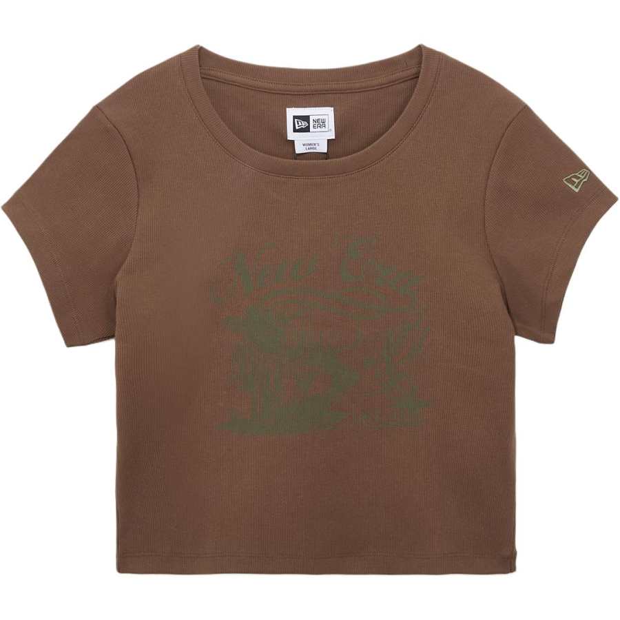 New Era T Shirts Women's Brown Crew Neck Moderate