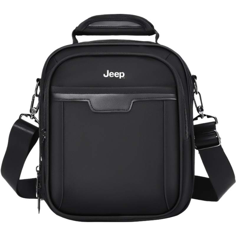 Jeep Nylon Fabric Crossbody Bags Regular Men's Black