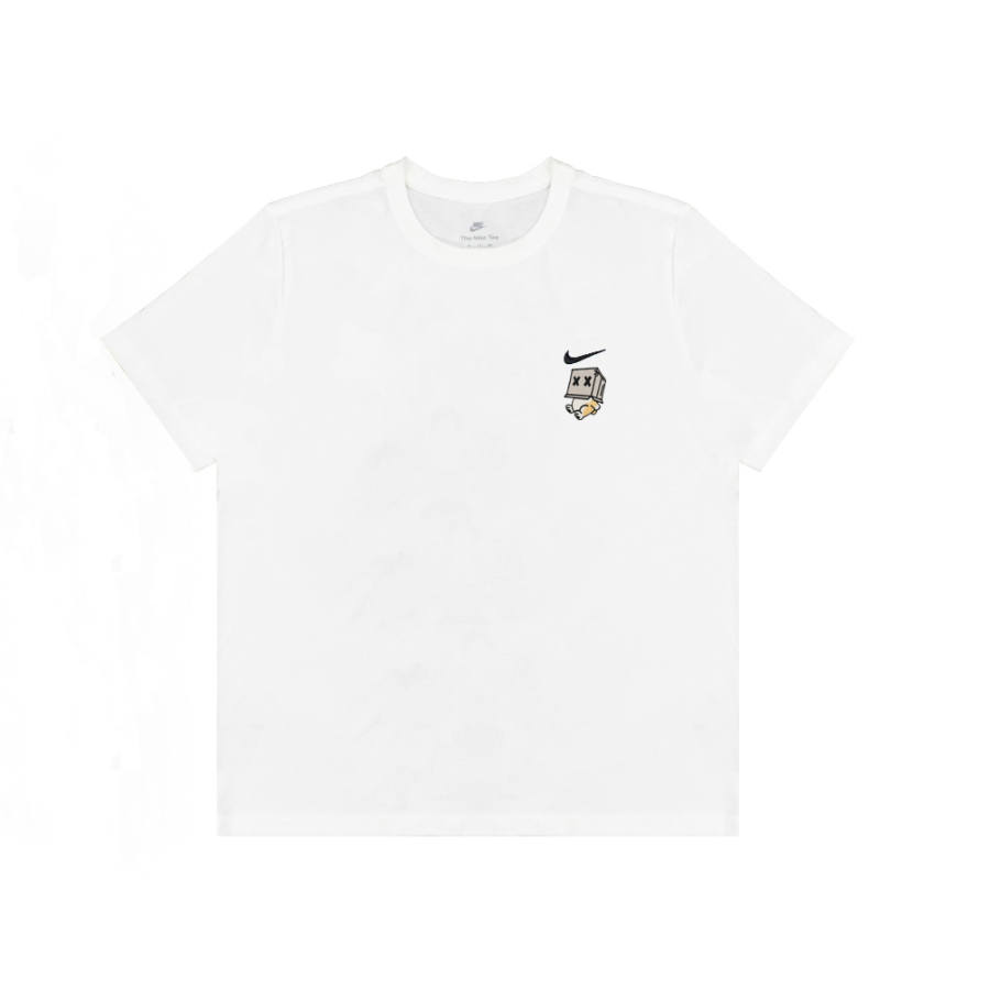 Nike Nike Dri Fit T Shirts Unisex White Crew Neck Moderate Straight Fit
