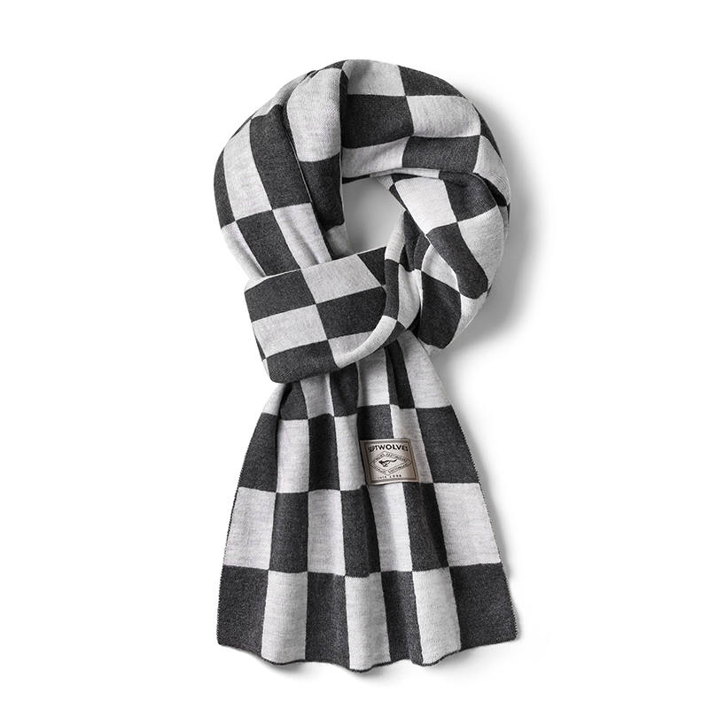 SEPTWOLVES Silk Fall Winter Outdoor Cold Resistant Windproof Thermal Men's Knit Scarf Unisex