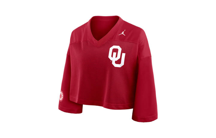 Jordan Jordan Oklahoma Jersey Women's Jordan Brand Dri-FIT College Cropped Top