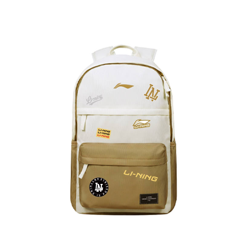 Li-Ning Li Ning Polyester Backpack Regular Unisex Yellow White Multicolor