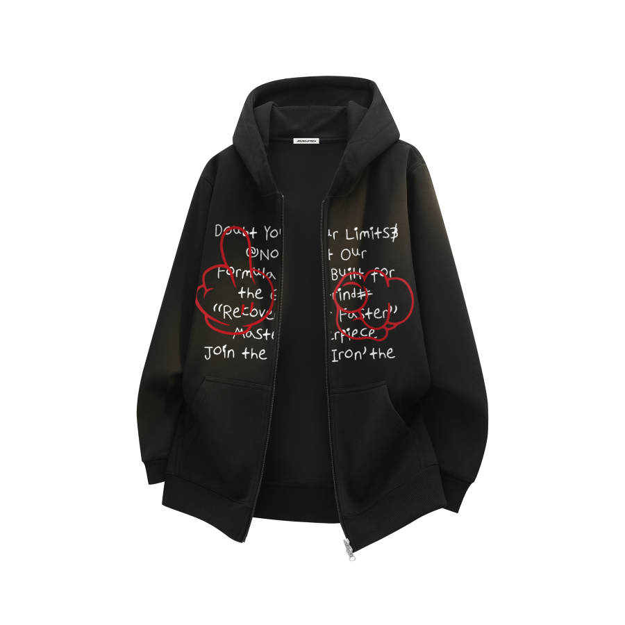 MUSCLETECH Sweatshirts Unisex Hooded Moderate Cardigan
