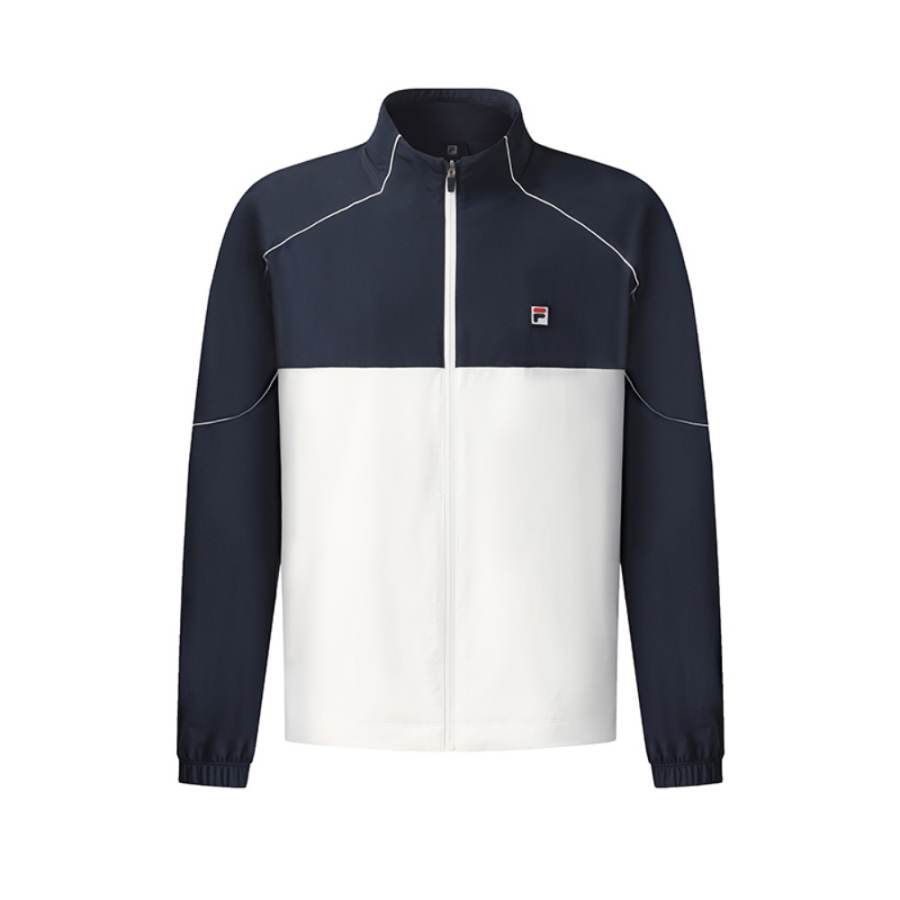FILA Tennis Jackets Men's Serene Void Blue Stand Collar Moderate Other