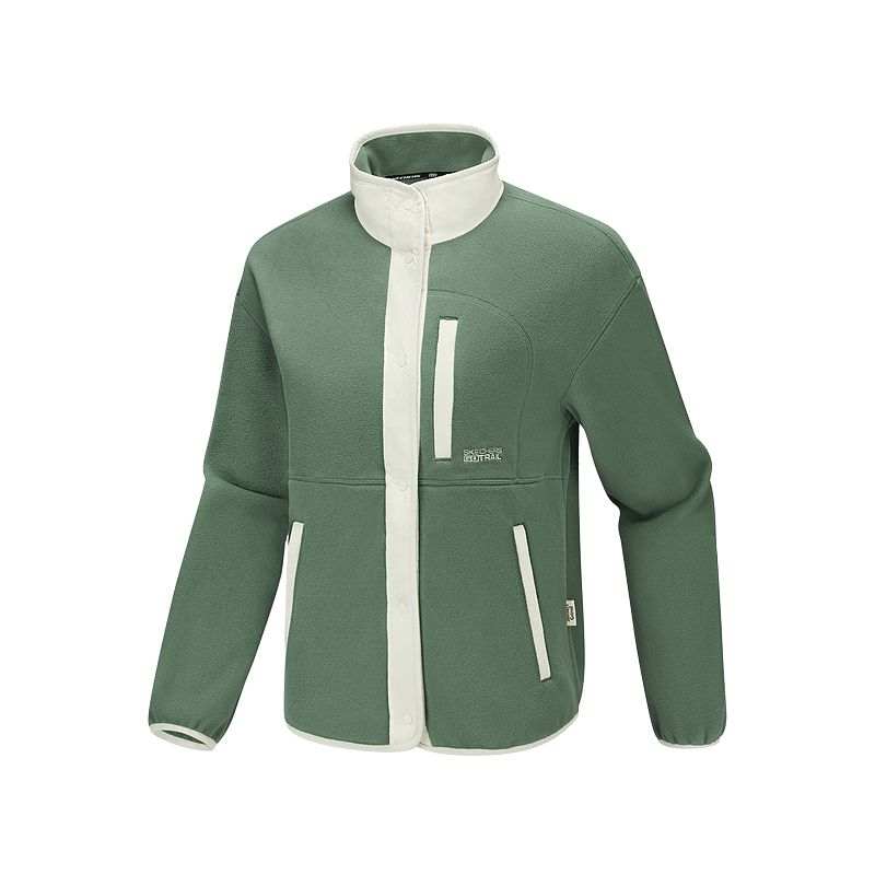 Skechers Fleece Lined Thermal Multicolor Stand Collar Long Sleeved Velvet feel Coat Women's