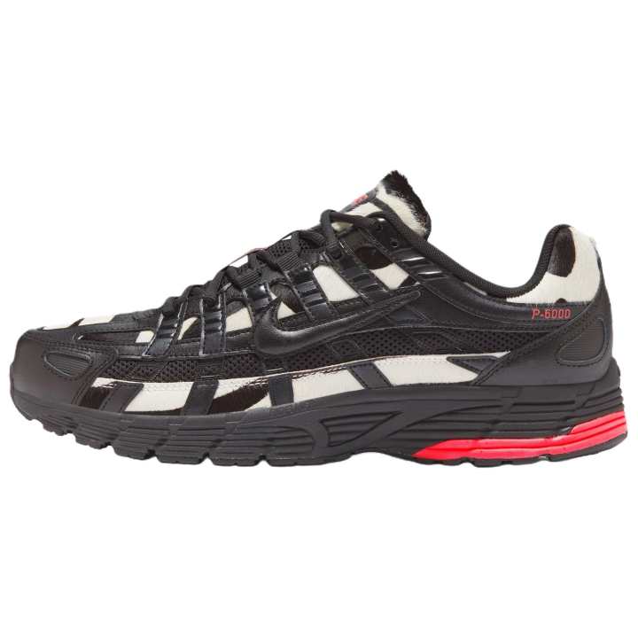Nike Nike P 6000 Low top Rubber Foam Running Shoes Men's Black White Red