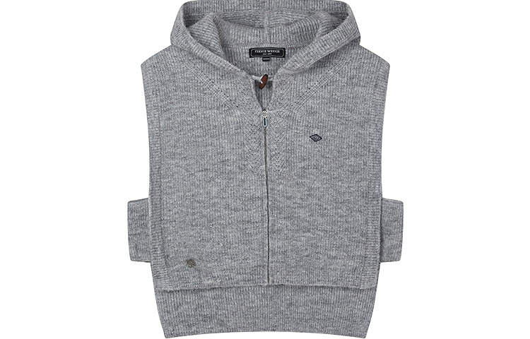 Teenie Weenie Knitwear Women's Gray Hooded Moderate Cardigan