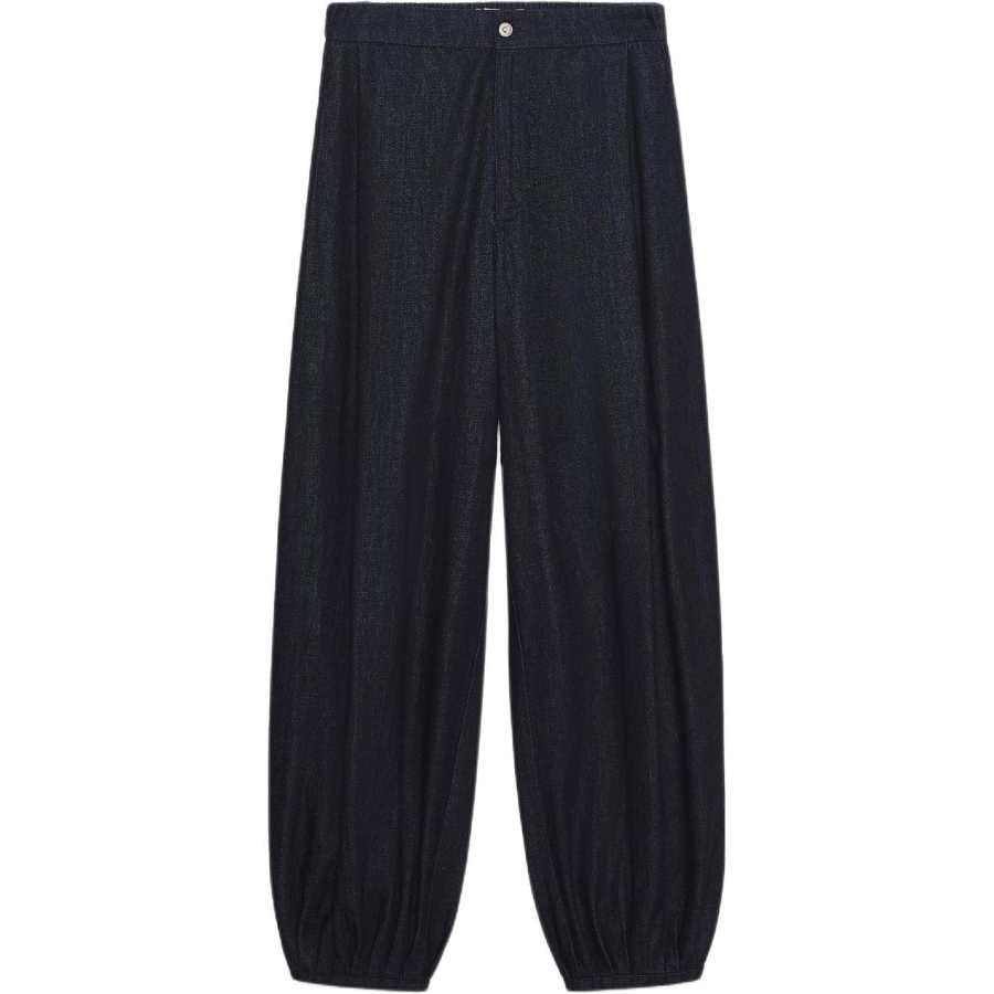 ZARA Trf Jeans Women's Dark Indigo Cyan Moderate Lantern Pants
