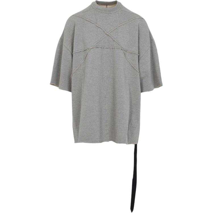Rick Owens frayed-detail panelled T-shirt