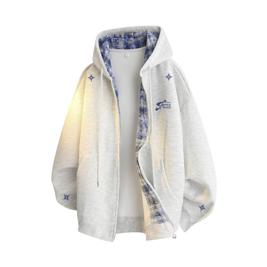 PAL ONGACO Sweatshirts Unisex Hooded Moderate Cardigan