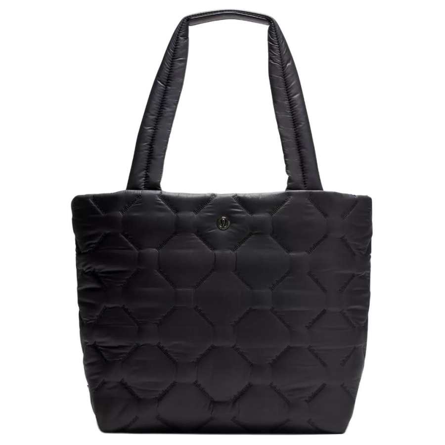 Lululemon Quilty Pleasures Nylon Tote Shopping Bag Handbag Medium Women's Black