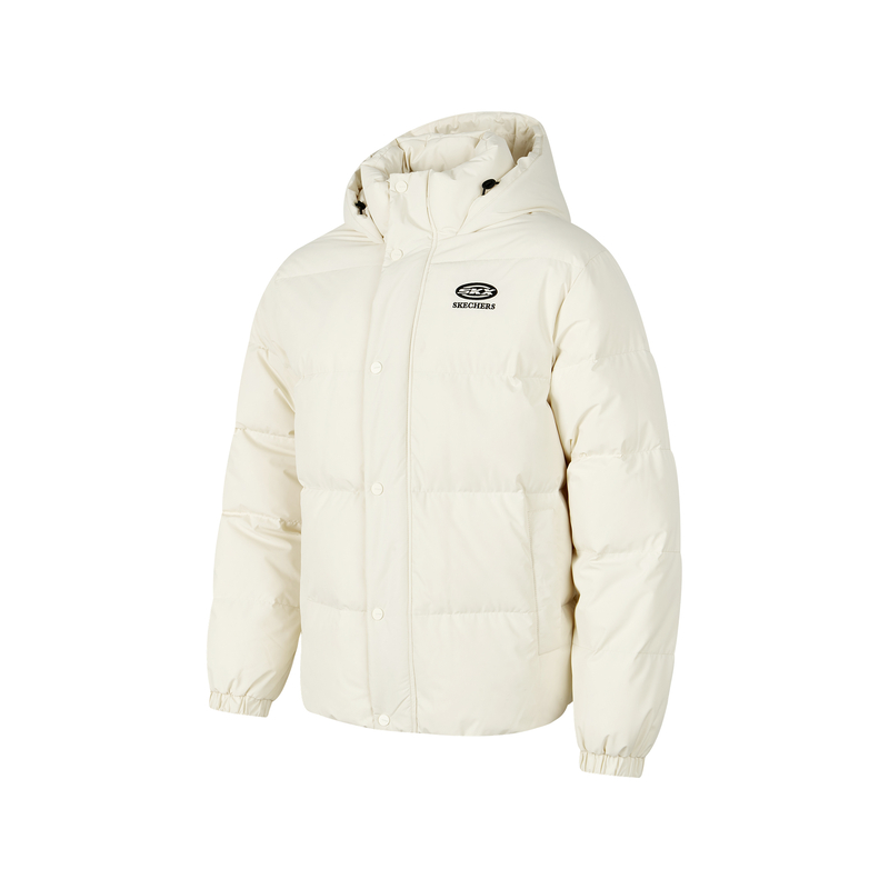 Skechers Down Jacket Unisex Pearl Beige White