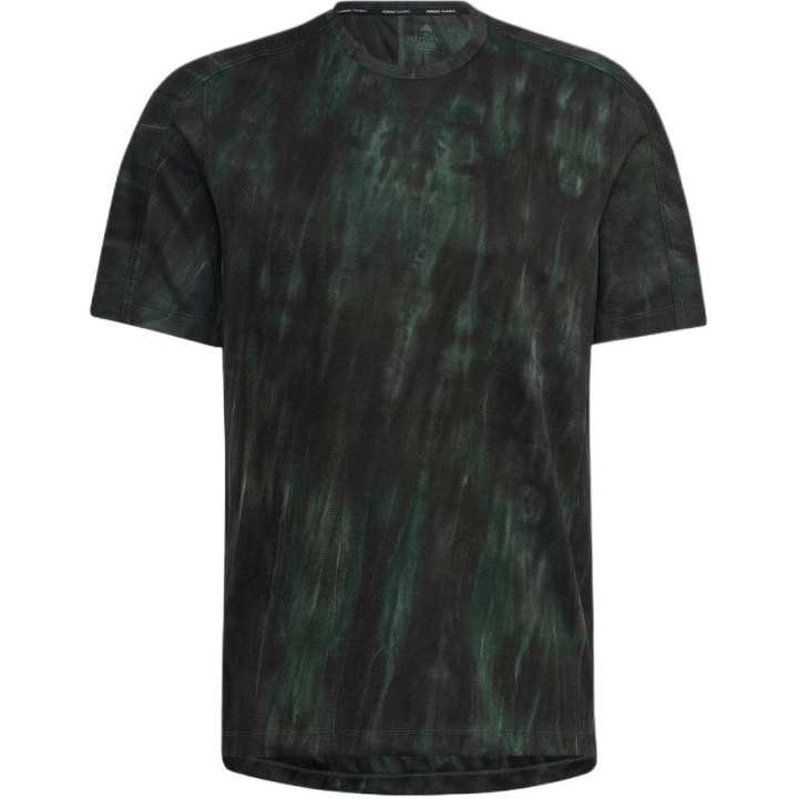 Adidas Adidas T Shirts Men's Dark Green Crew Neck Moderate Straight Fit