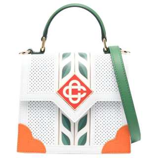 CASABLANCA Cow Leather One Shoulder Handbag Mini Women's White/Multicolor