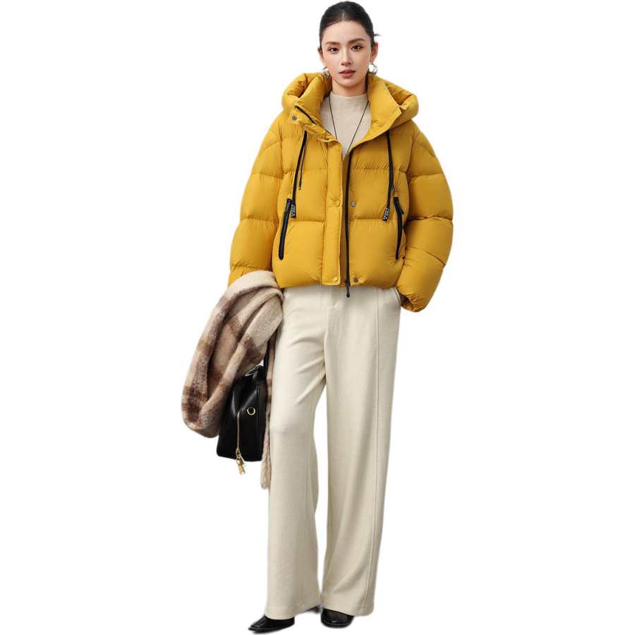 YALU Down Jackets Women's Hooded Moderate