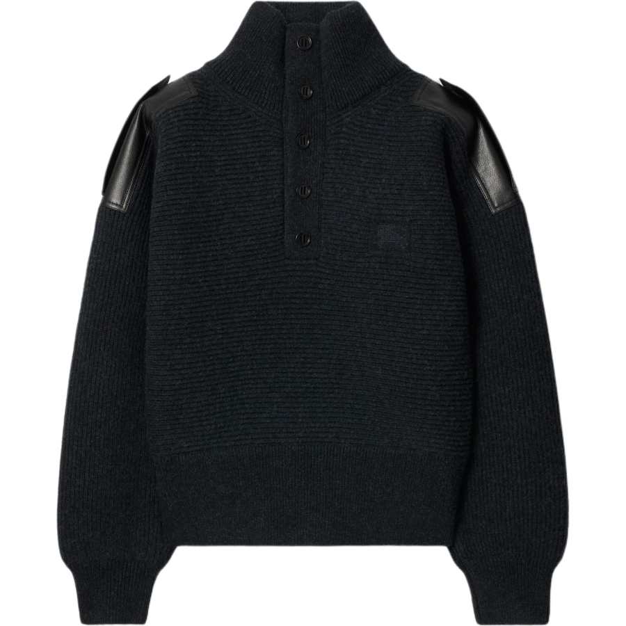 Burberry Sweaters Men's Asphalt Gray Turtleneck Moderate
