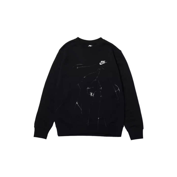 Nike Nike Sweatshirts Men's Black Crew Neck Moderate Regular