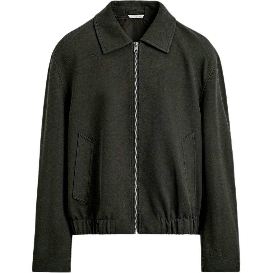 ZARA Jackets Men's Gray Green Lapel Moderate Other